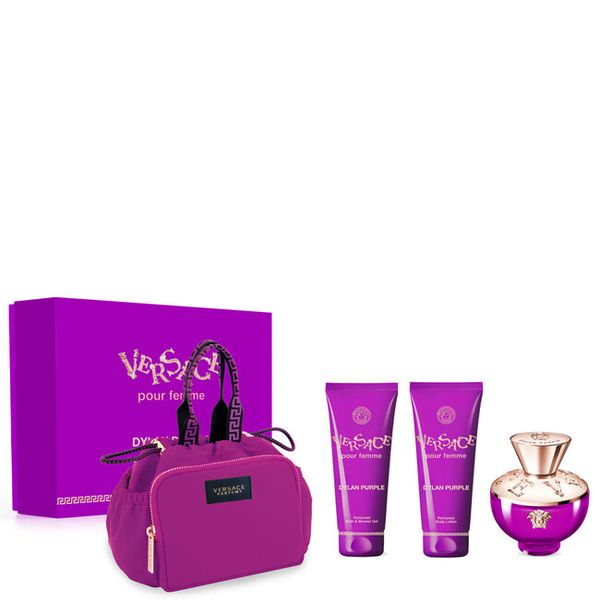 Versace Dylan Purple kazeta, EdP 100 ml + TM 100 ml + SG 100 ml + kozmetická taška